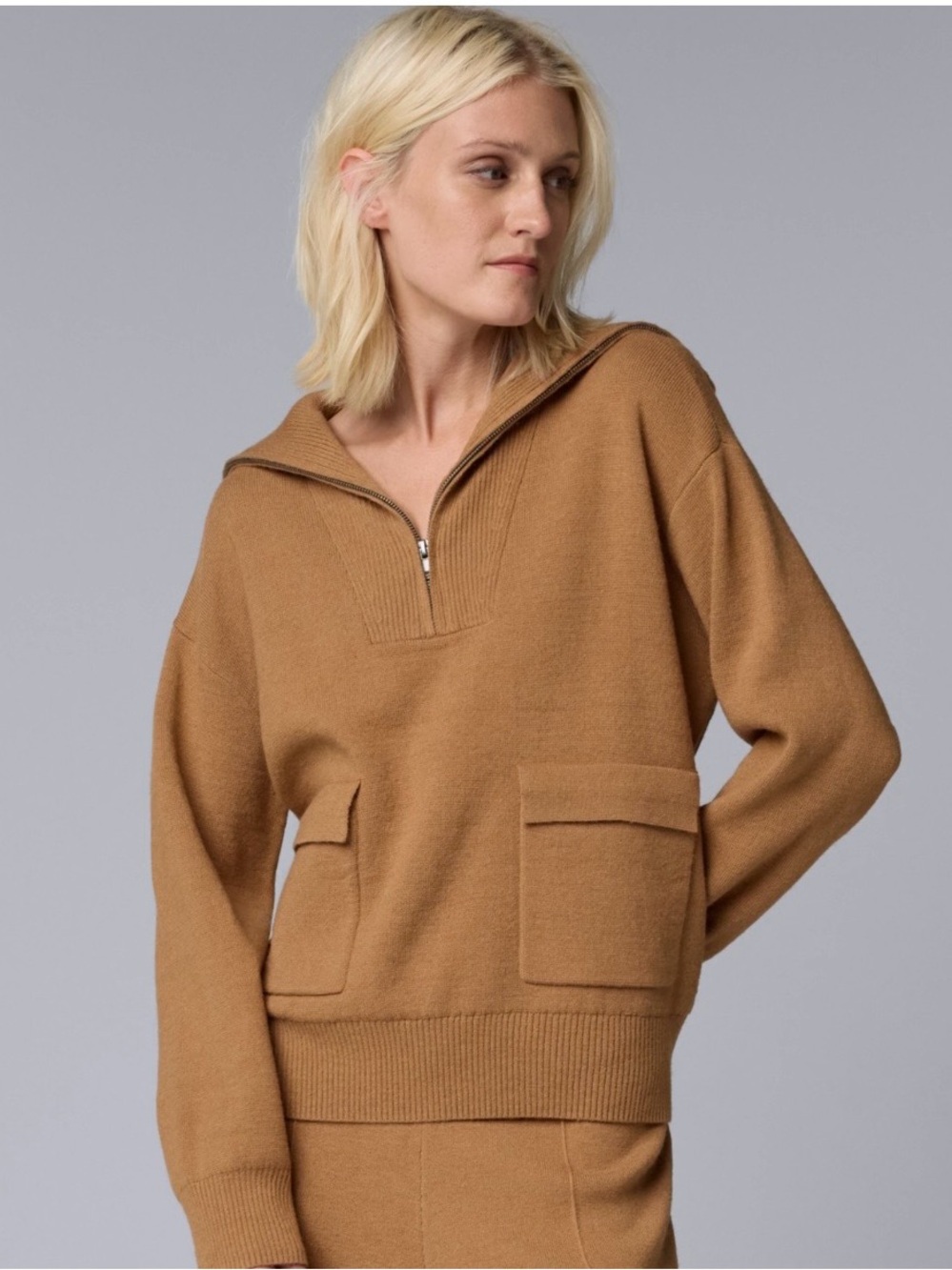 Women's Simply Vera Vera Wang Half-Zip Sweater Pullover Sz Small